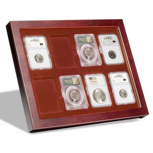Coin showcase to suit PCGS and NGC slabbed coins - Click Image to Close