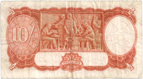 Ten Shilling Sheehan McFarlane Australian Banknote, 'gVG'