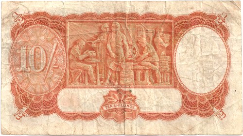 Ten Shilling Armitage McFarlane Australian Banknote, 'gVG' - Click Image to Close
