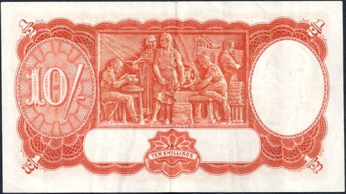 Ten Shilling Armitage McFarlane Australian Banknote, 'VF' - Click Image to Close