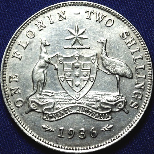 1936 Australian Florin, 'good Extremely Fine' - Click Image to Close