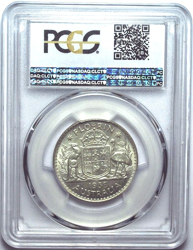 1938 Australian Florin, PCGS MS62 'Uncirculated' - Click Image to Close