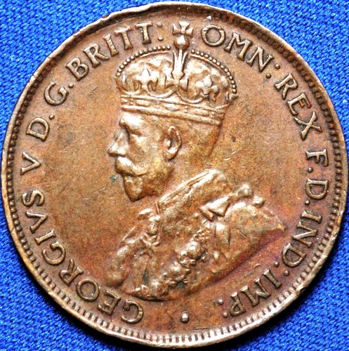 1927 Australian Halfpenny, 'about Extremely Fine', detractors