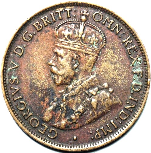 1929 Australian Halfpenny, 'about Extremely Fine', detractors