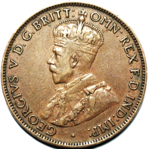 1935 Australian Halfpenny, 'average circulated' - Click Image to Close