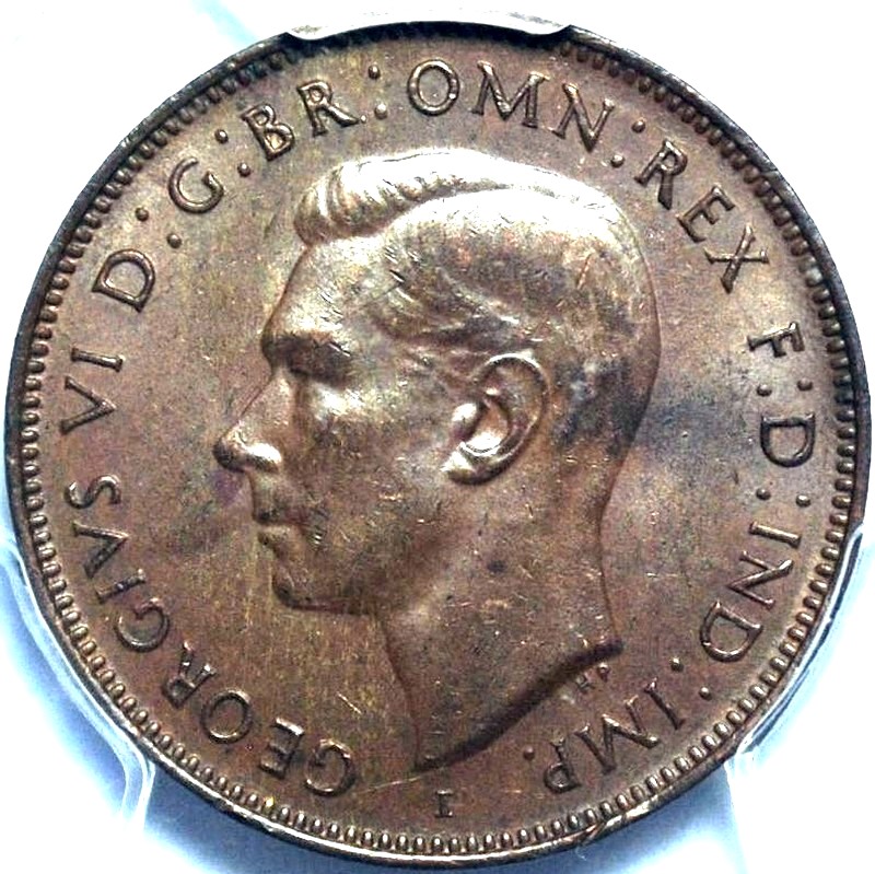 1942 i Australian Halfpenny, PCGS MS63 'Uncirculated' - Click Image to Close
