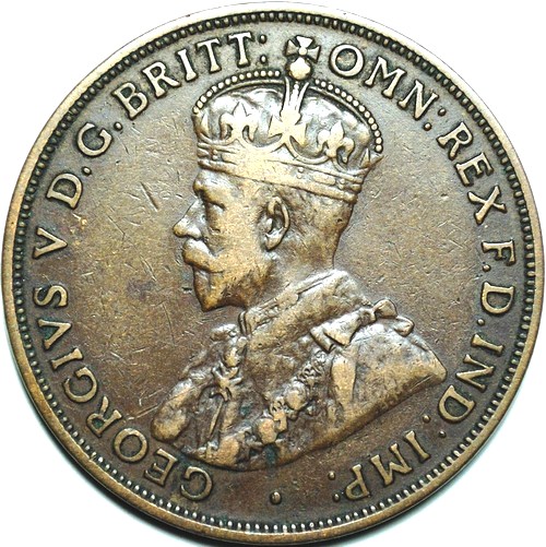1917 Australian Penny, 'good Fine'