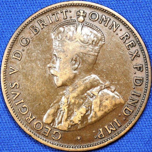 1918 Australian Penny, 'about Fine'