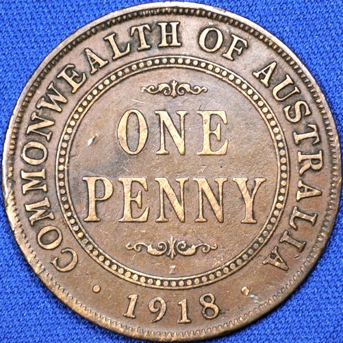 1918 Australian Penny, 'Fine'
