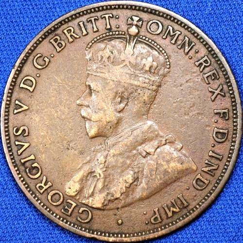 1918 Australian Penny, 'Fine' - Click Image to Close