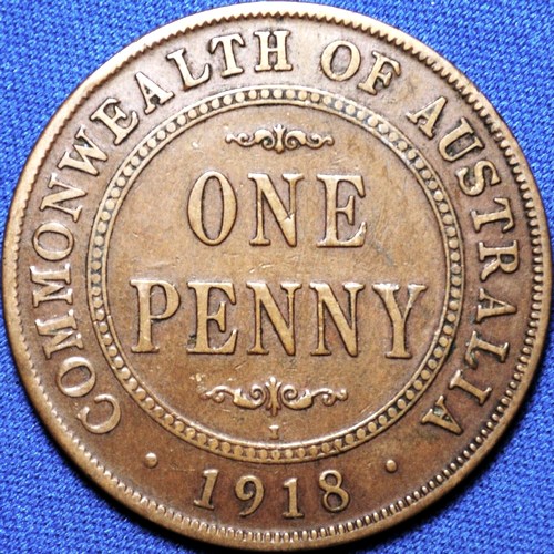 1918 Australian Penny, 'Fine'
