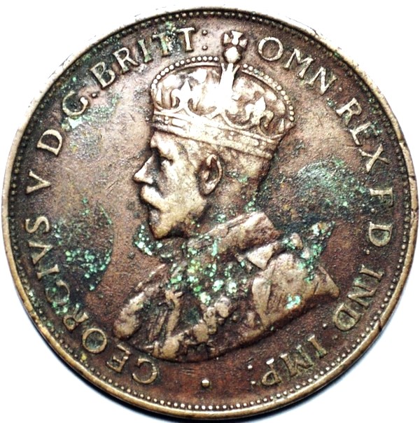 1921 Australian Penny, London obverse