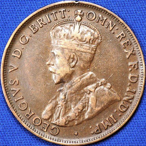 1921 Australian Penny, 'good Fine / Very Fine'