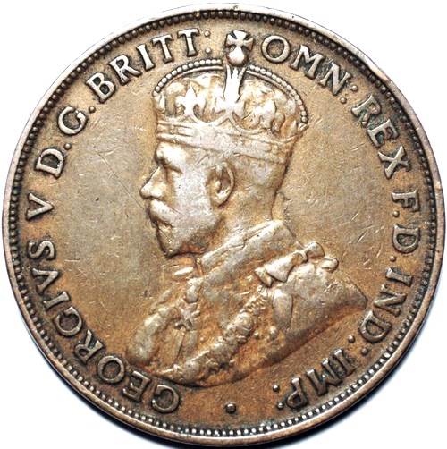 1921 Australian Penny, 'good Fine'