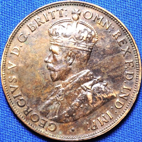 1921 Australian Penny, 'Very Fine'