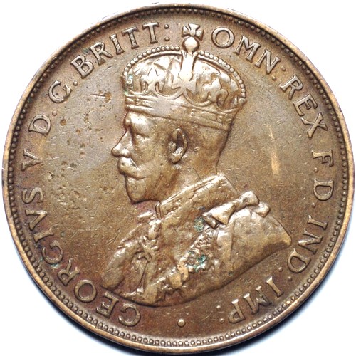 1922 Australian Penny, 'good Fine' - Click Image to Close