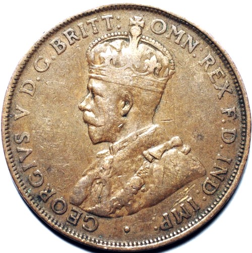 1922 Australian Penny, 'Fine' - Click Image to Close