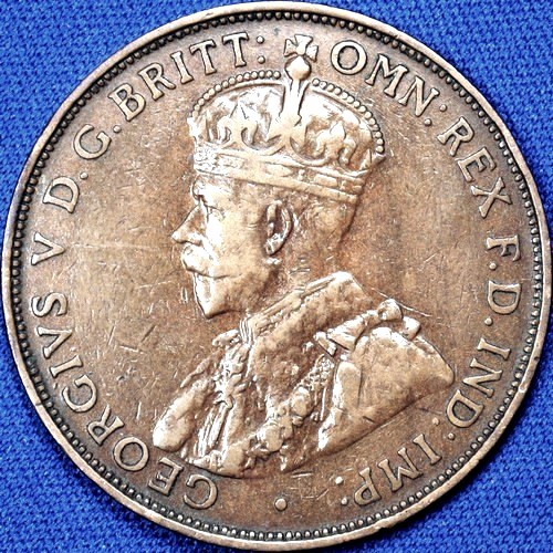 1923 Australian Penny, 'Very Fine'