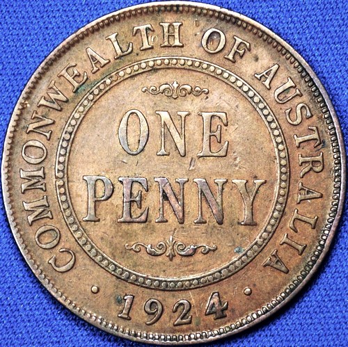 1924 Australian Penny, 'good Fine'