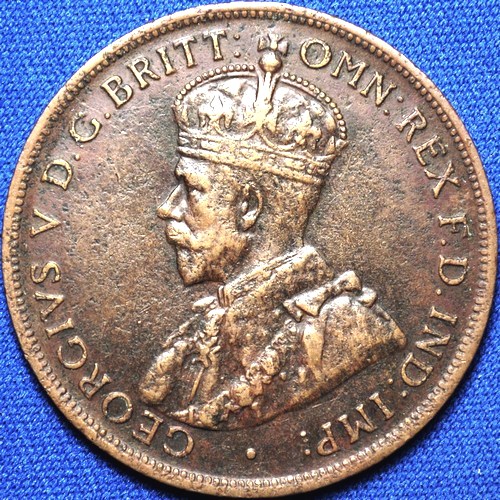 1924 Australian Penny, 'Very Fine' - Click Image to Close
