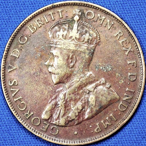 1924 Australian Penny, 'about Very Fine', detractors - Click Image to Close