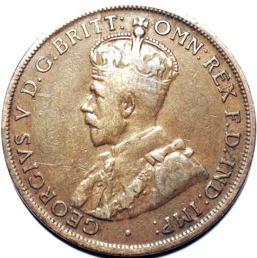 1924 Australian Penny, 'good Very Good' - Click Image to Close