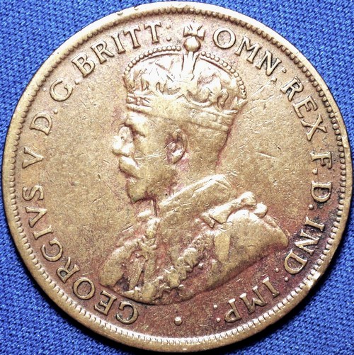 1924 Australian Penny, 'Fine' - Click Image to Close
