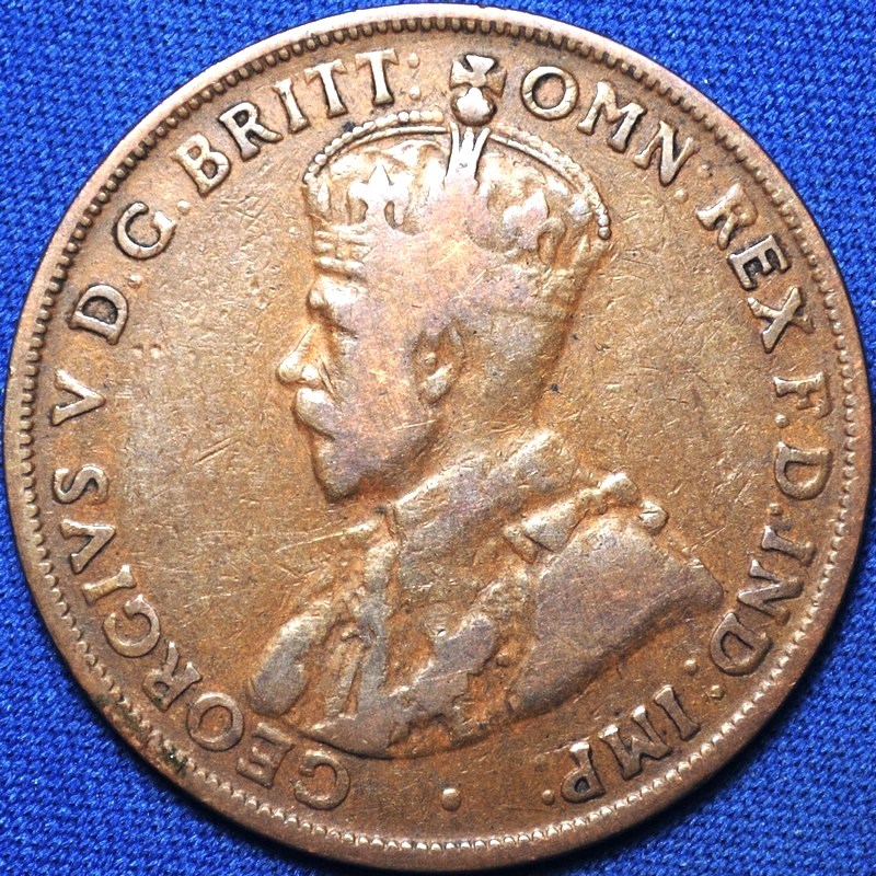 1924 Australian Penny, Indian obverse, 'Very Good'