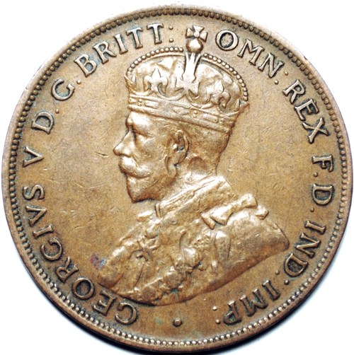 1926 Australian Penny, 'good Very Fine', marks - Click Image to Close