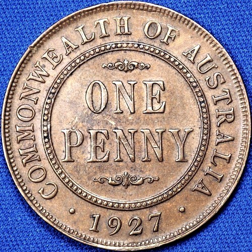 1927 Australian Penny, 'good Extremely Fine'