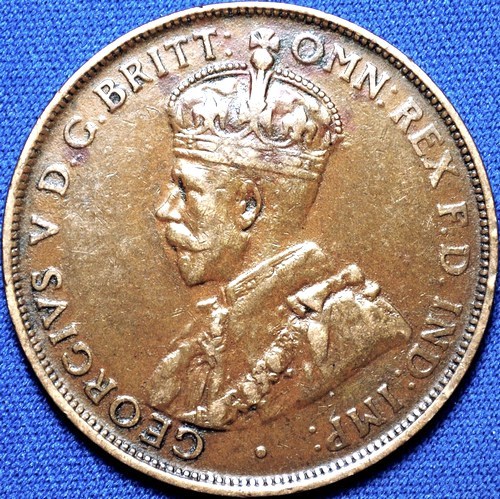 1927 Australian Penny, 'about Very Fine'
