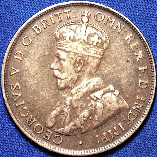 1927 Australian Penny, 'about Very Fine' - Click Image to Close