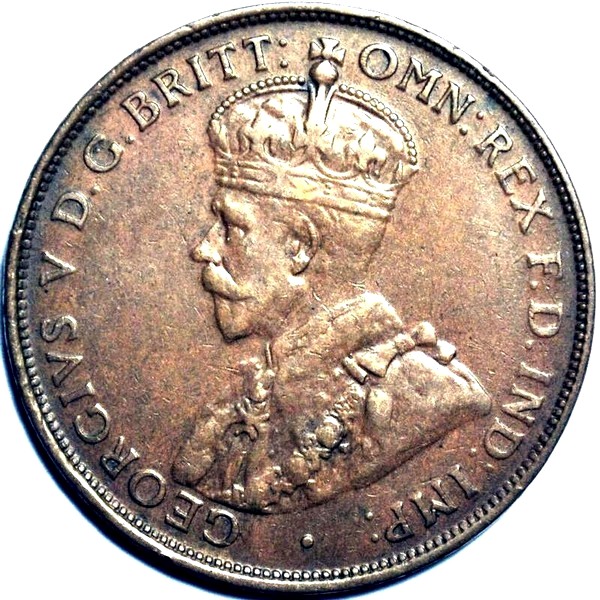 1931 Australian Penny, dropped 1 London, 'Very Fine'