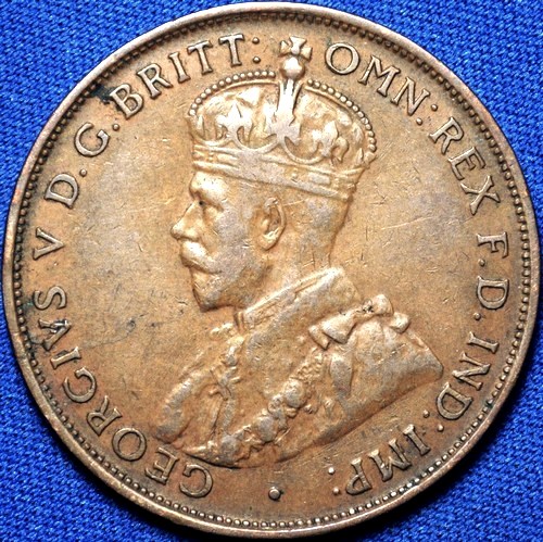 1933 Australian Penny, 'about Very Fine' - Click Image to Close