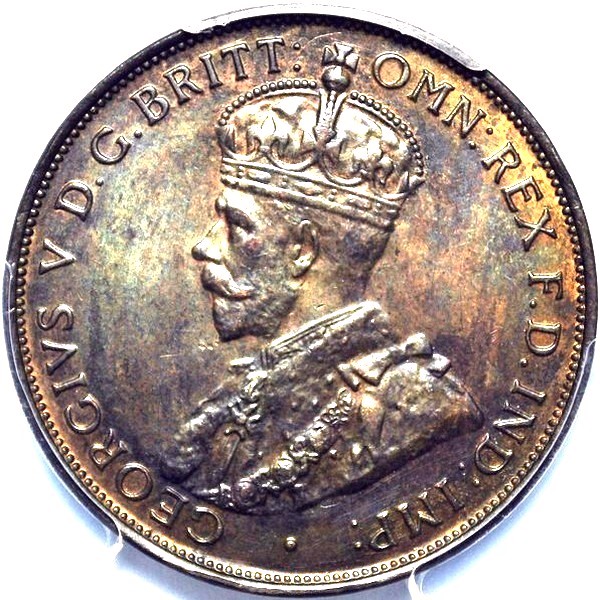 1933 Australian Penny, PCGS MS63BN 'Uncirculated'