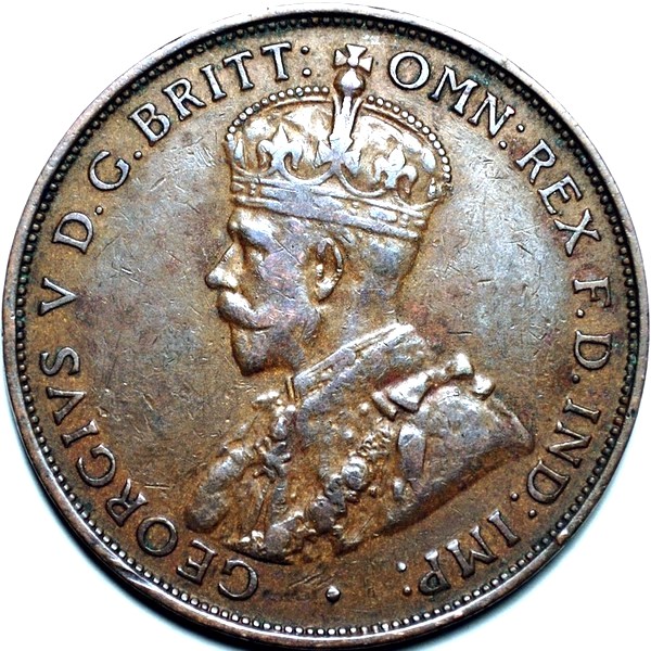1933/2 overdate Australian Penny, 'aVF' - Click Image to Close