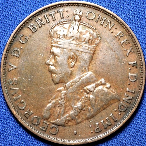 1934 Australian Penny, 'about Very Fine'