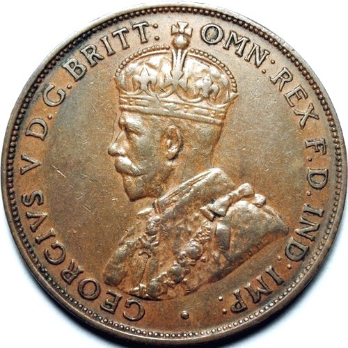 1934 Australian Penny, 'good Very Fine' - Click Image to Close