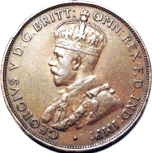 1935 Australian Penny, 'Very Fine' - Click Image to Close