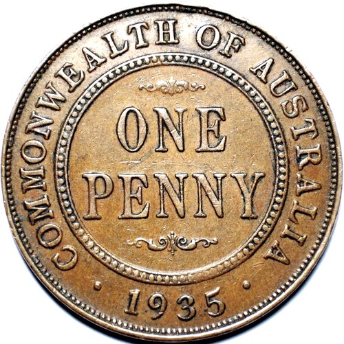1935 Australian Penny, 'good Very Fine'