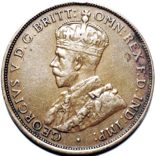 1935 Australian Penny, 'Very Fine' - Click Image to Close
