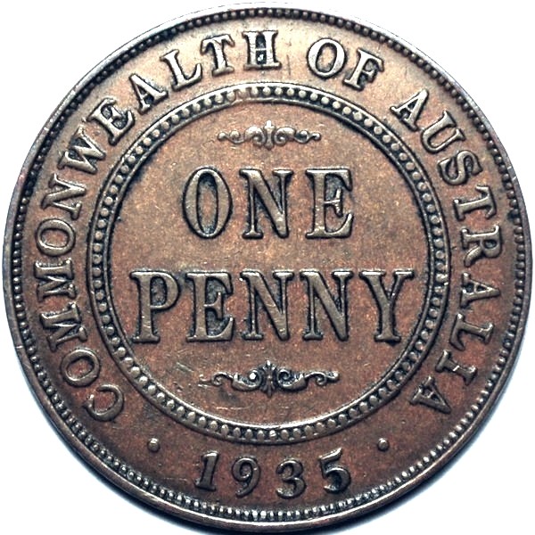 1935 Australian Penny, 'good Very Fine'