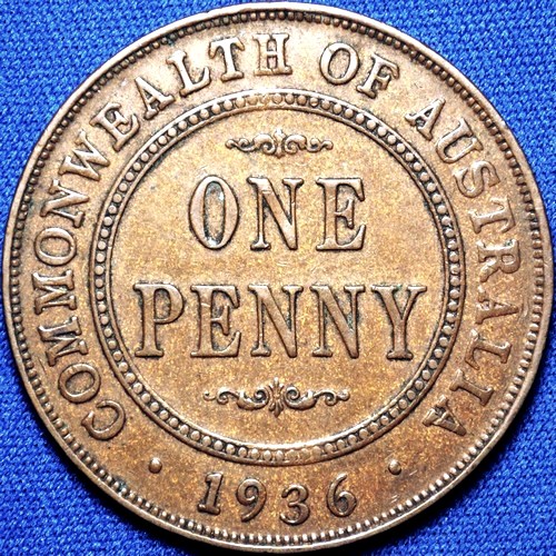 1936 Australian Penny, 'Extremely Fine'