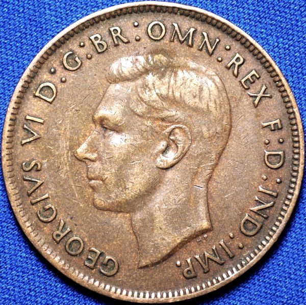1938 Australian Penny, 'about Very Fine' - Click Image to Close