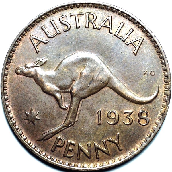 1938 Australian Penny, 'good Extremely Fine' - Click Image to Close