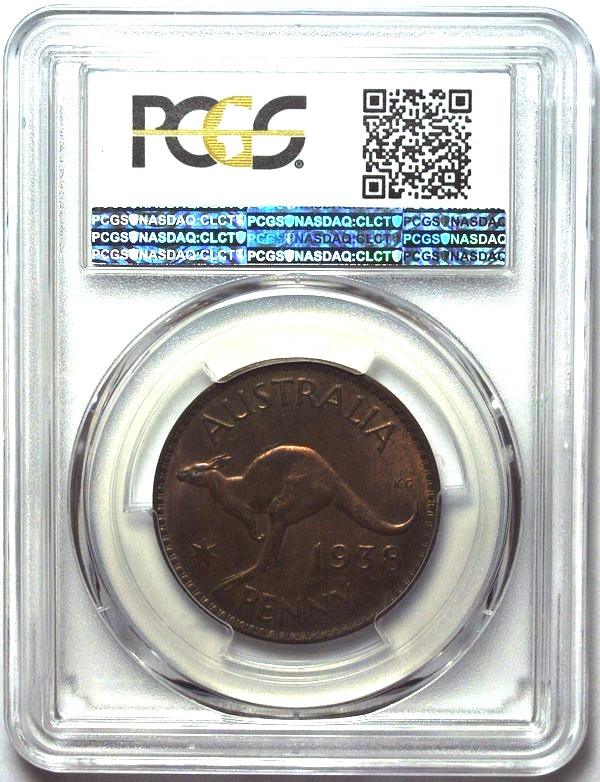 1938 Australian Penny, PCGS MS64RB 'Uncirculated' - Click Image to Close