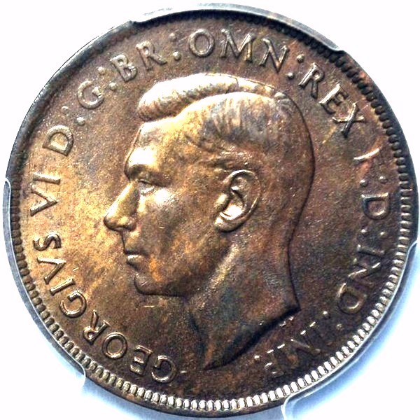 1941 K.G Australian Penny, PCGS MS63BN 'Uncirculated'
