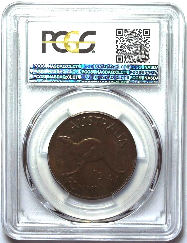 1941 K.G Australian Penny, PCGS MS63BN 'Uncirculated' - Click Image to Close