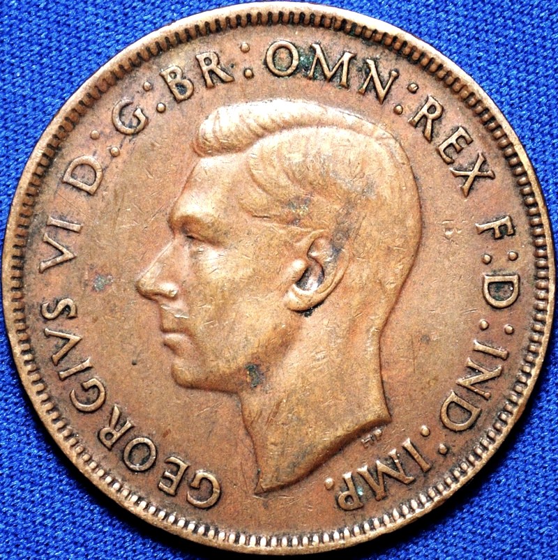 1942 Y. Australian Penny, 'about Very Fine' - Click Image to Close