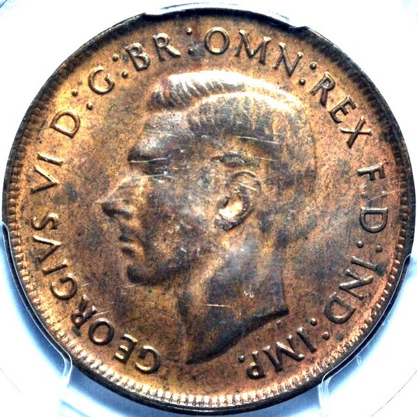 1947 Y. Australian Penny, PCGS MS61RB 'Uncirculated' - Click Image to Close